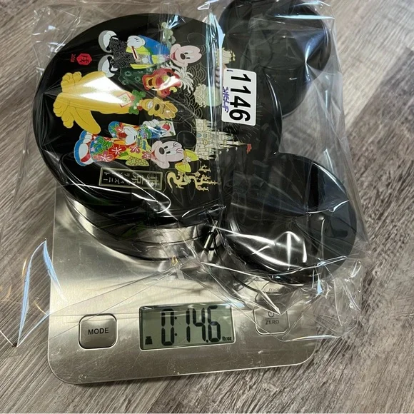 Tokyo Disney Mickey Mouse Black Two Tiered Candy Tin With Some Candy - Picture 12 of 12